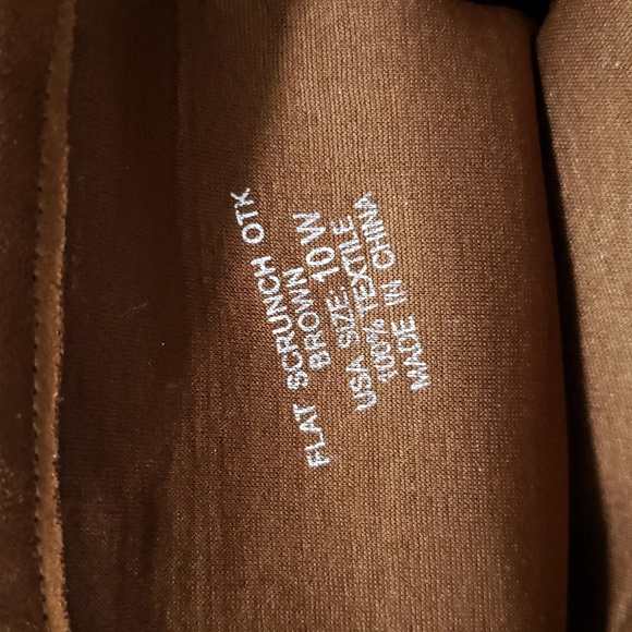 Lane Bryant Brown Over the Knee Flat Scrunch Boots 10W NWT - Picture 7 of 8